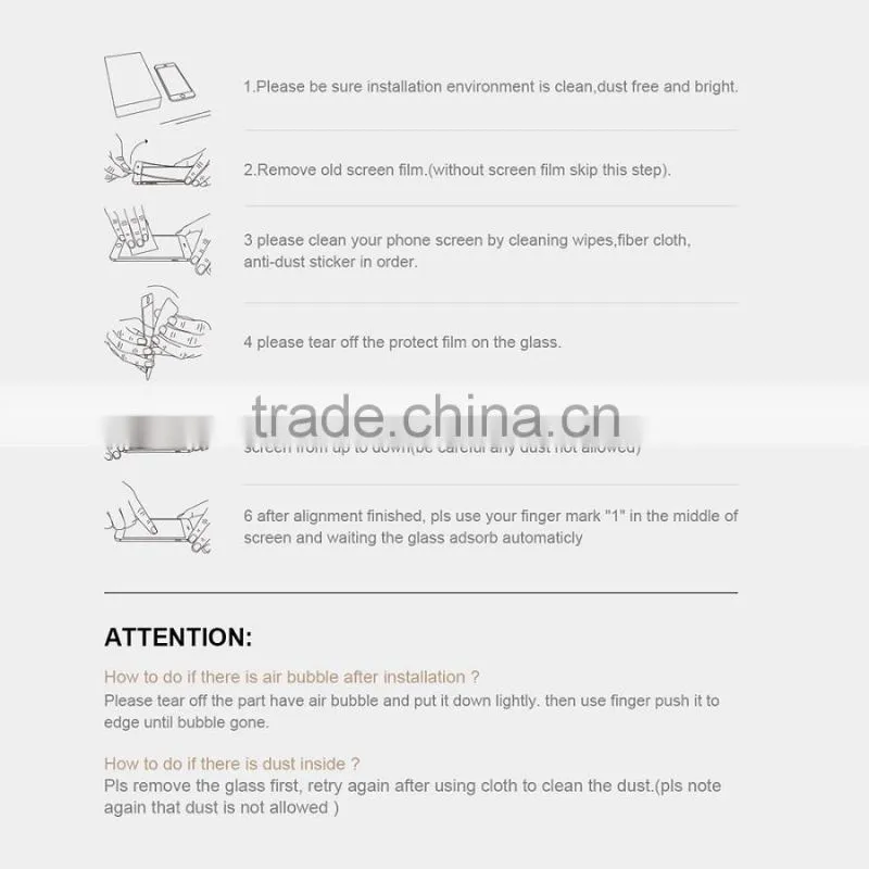 Wholesale Ultra clear 0.33MM 9H Arc edge 2.5D tempered glass screen protector for acer liquid e700