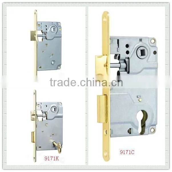 Iron door lock striker plate safe key lock with round security lock keys
