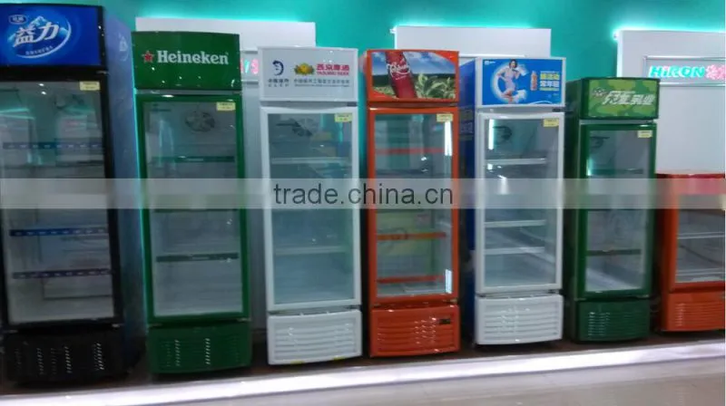 235L 325L commercial sliding glass door freezer display chest freezer