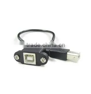 USB 2.0 B Male to USB B Female Socket Printer Panel Mount Cable