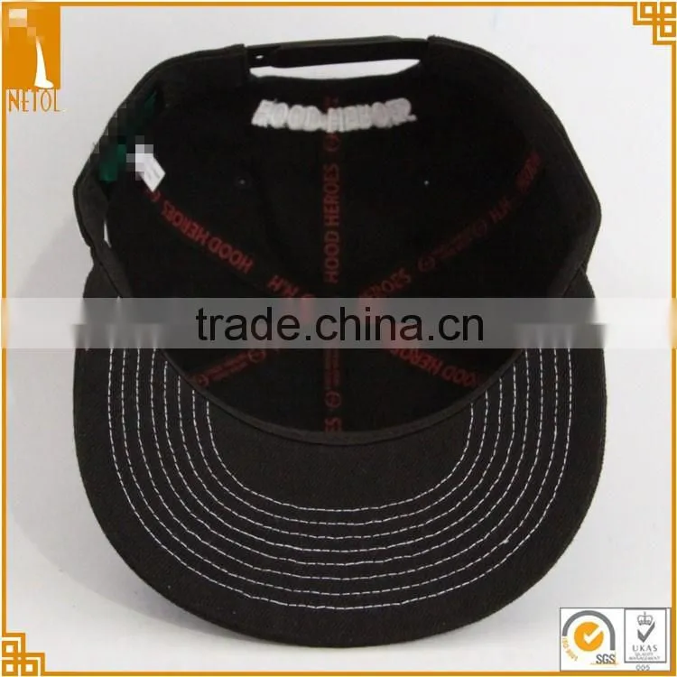 6 panels flat bill custom brand snapback baseball caps