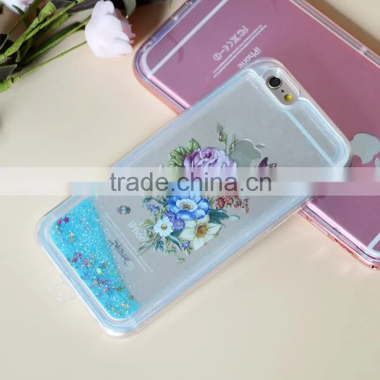 2016 hot selling liquid glitter case for iPhone6