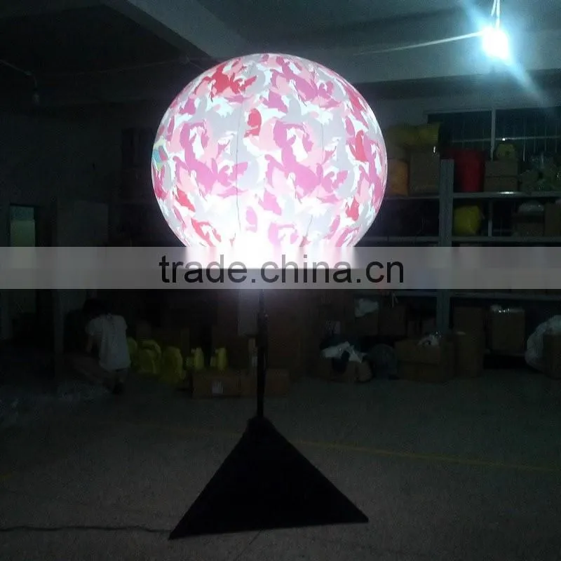 1m inflatable lighting halogen balloon with tripod for decoration
