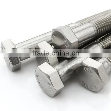 Made in china stainless steel hex head bolt 316