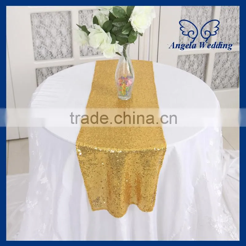 RU002E Popular cheap bead many colors available decorative white sequin table runner