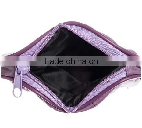 Factory Supplier Womens Leather Kiss Lock Coin Purse Fashion Coin Case