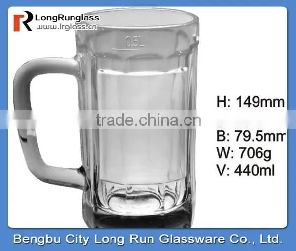 LongRun 8oz clear transparent drinkware custom classical design glass cup wholesale