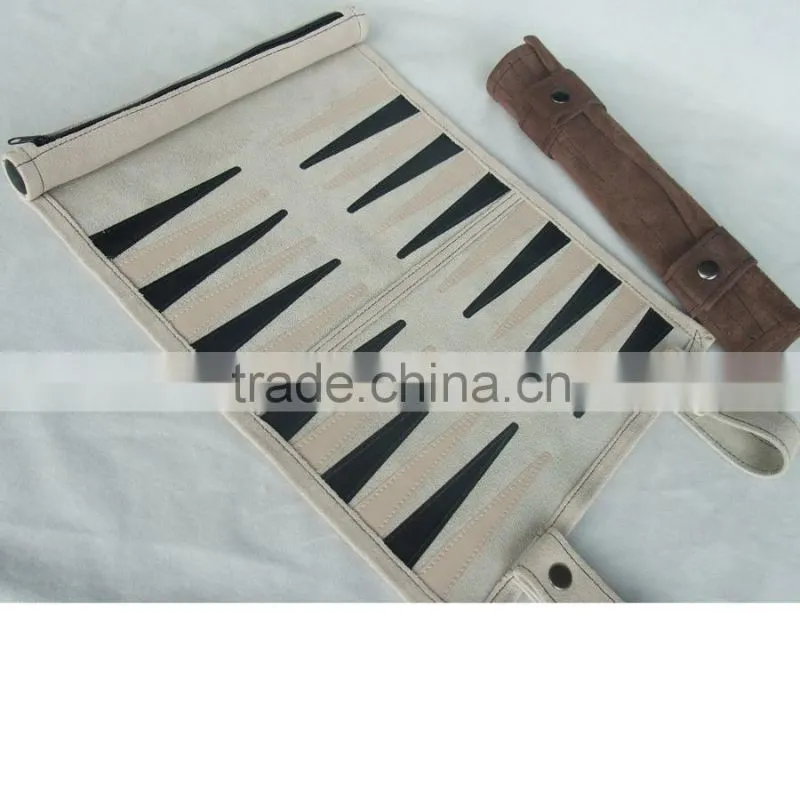 custom chinese real leather backgammon