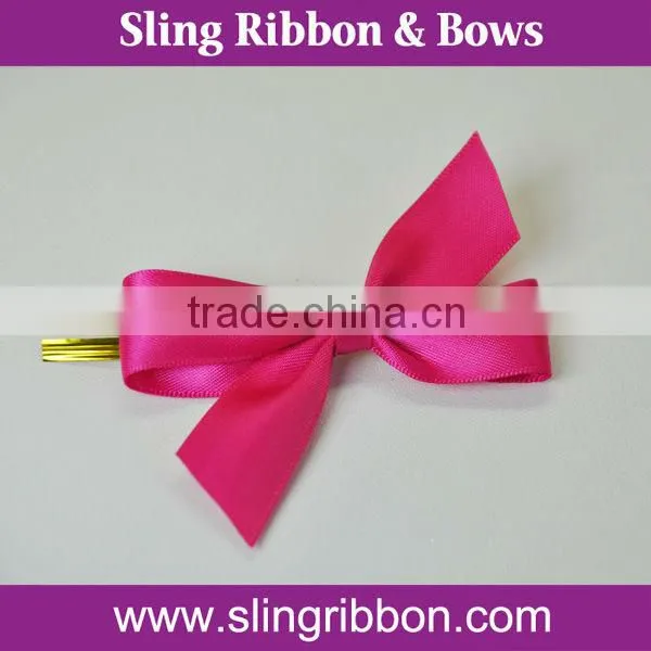 Single Face Polyester Satin Shoelace Bow