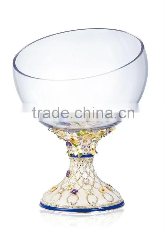 RORO Perfection enamel crystal glass fruit holder