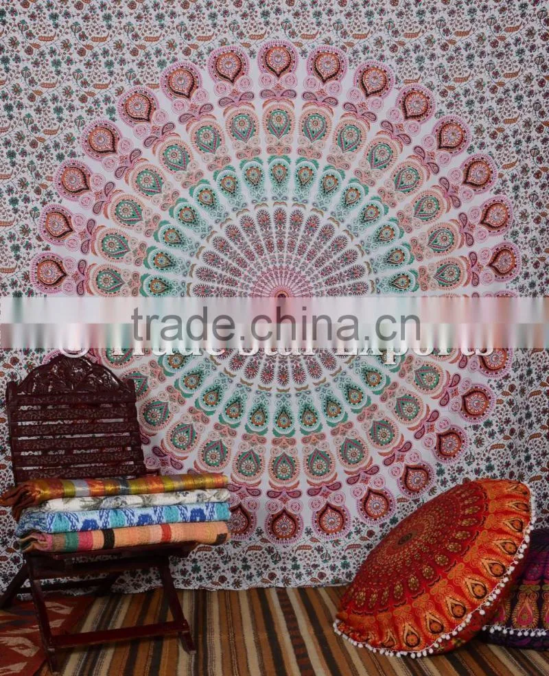 Indian Mandala Hippie Bohemian Wall Decoraiton Cotton Ethnic Wall Hangings Tapestry