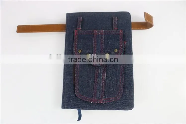 Luxury Custom Jeans Fabric Cover Journals Notebook Printing