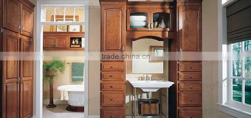 2015 new modern desgin wall hung oak bathroom cabinet