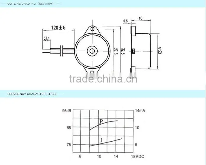 20mm 27mm 35mm 50mm piezoelectric element for buzzer