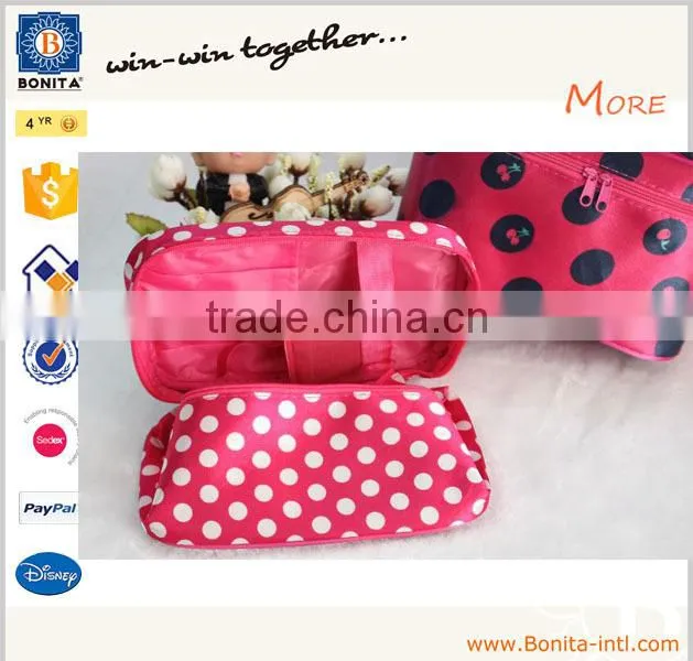 Newest folding wash bag toilet bag wave dot bag