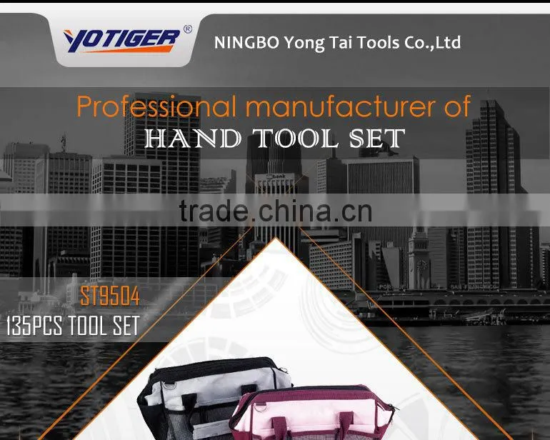 135pcs Portable Hardware Tool Bag, Combination Tool Kit Set
