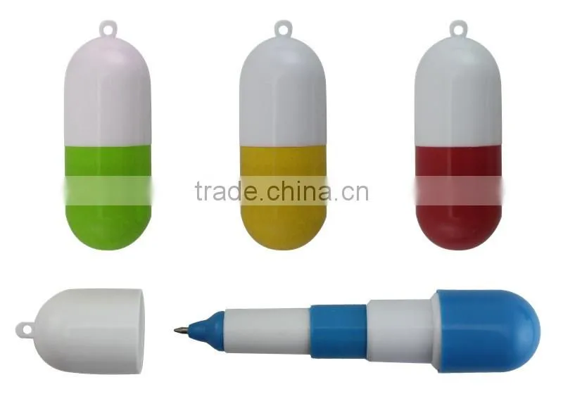 hotselling Yes Novelty Pill pen/strenching plastic ball point pen