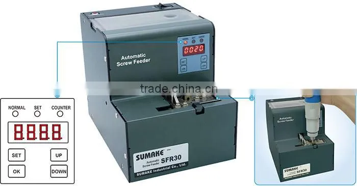 SUMAKE Adjustable railway Digital Counter Automatic Screw Feeder