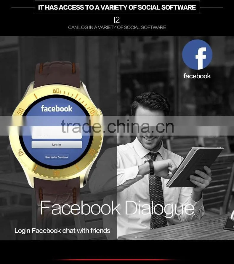 Weather GPS Wifi Smart Watch MTK 6580 512MB+4GB ROM Smart Watch