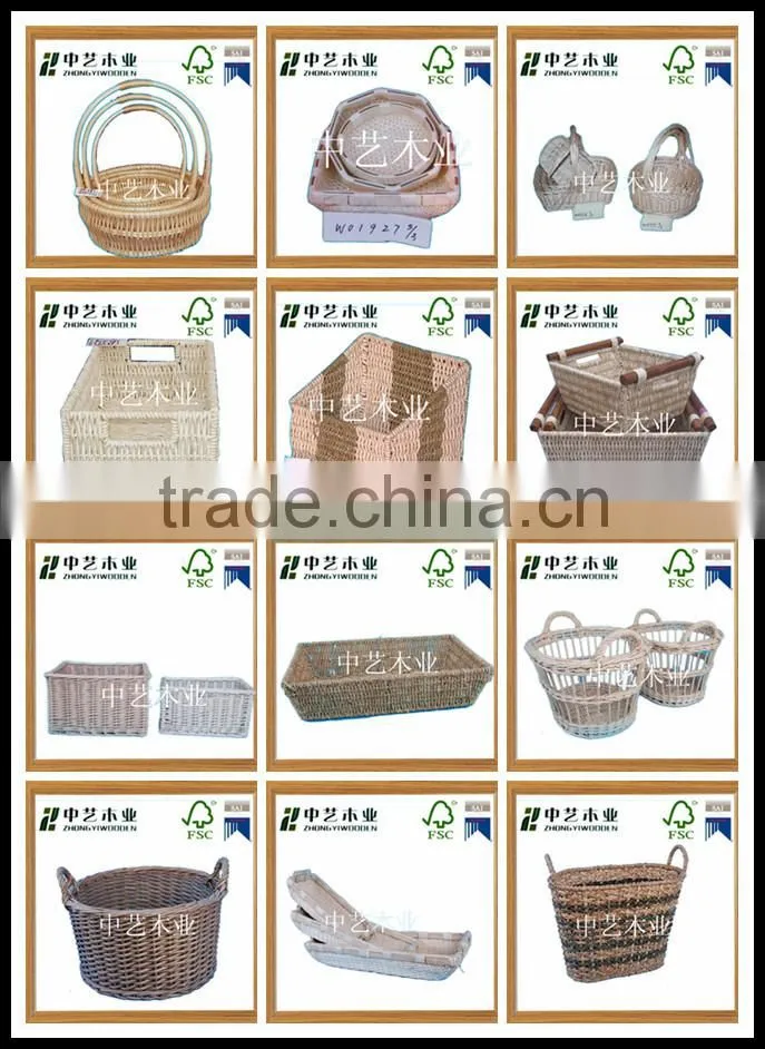 2015 china suppliers customized FSC adorable and useful wicker picnic basket wholesale