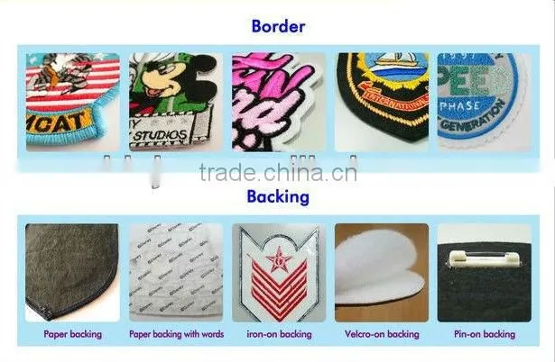 high quality felt fabric flower embroidery patch/badge