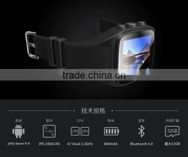 3G Smart Bluettooth Watch Waterproof Wifi Dual Sim Smartwatch Android 4.4 Smart Watch Phone