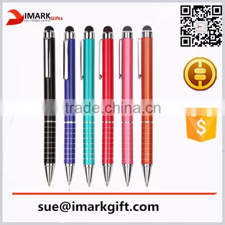 new design slim ballpoint pen with stylus promotion stylus ball pen