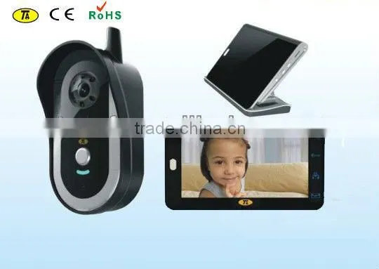 7 inch LCD display wireless color video door phone intercom system
