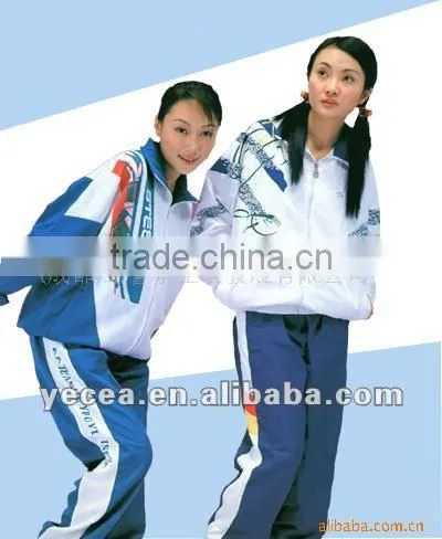 Latest good quality high school tracksuit uniform