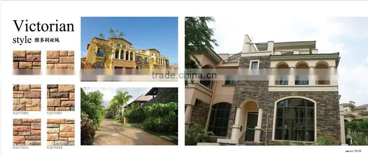 Fireproof white cement construction building materials exterior decorative wall stone for wall