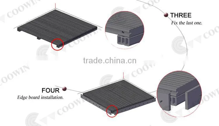 Contains no toxic chemicals green solid wpc exterior laminate decking