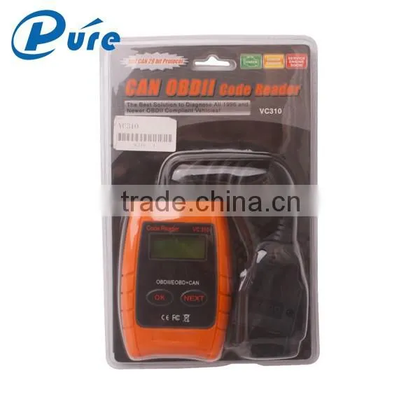 Wholesale price VC310 OBD2 EOBD code reader and cleaner auto scanner tool supporting all OBD2 protocols