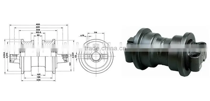 Excavator Undercarriage Spare Parts Lower Roller