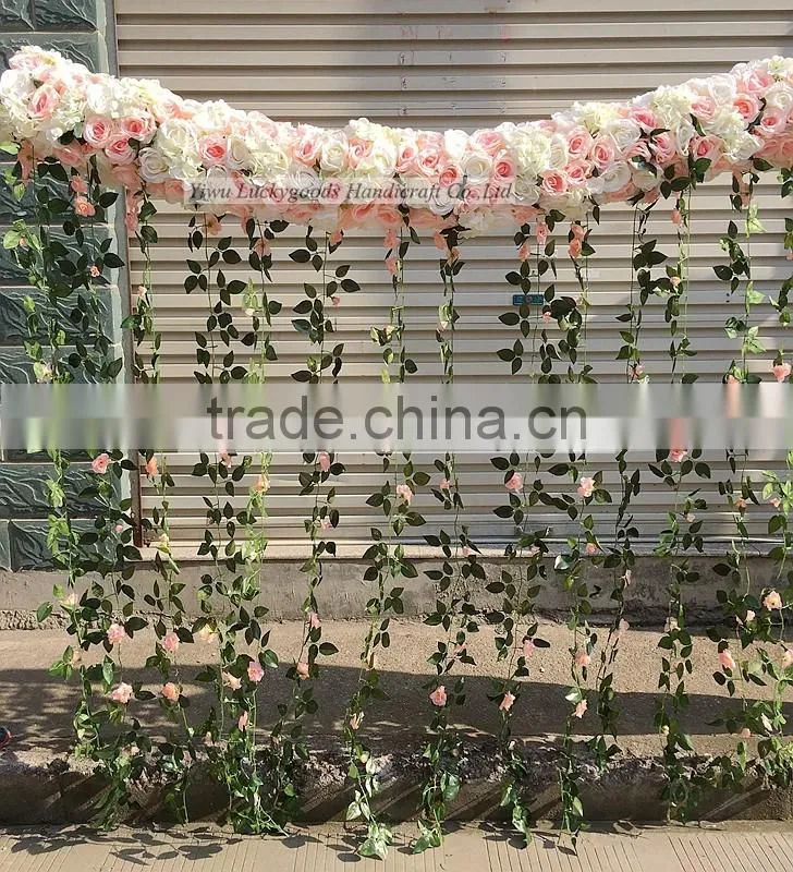 wedding church background haning flower stage backdrop hanging flower wholesale