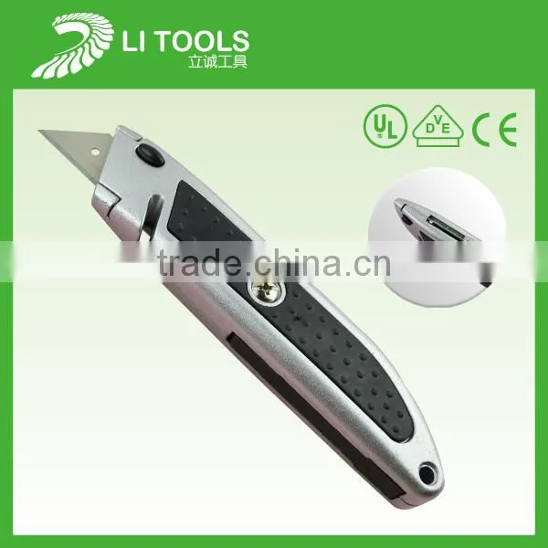 New design abs retractable folding cutter knife with carbon steel blade