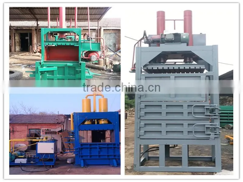 Hydraulic fabric bale packing machine