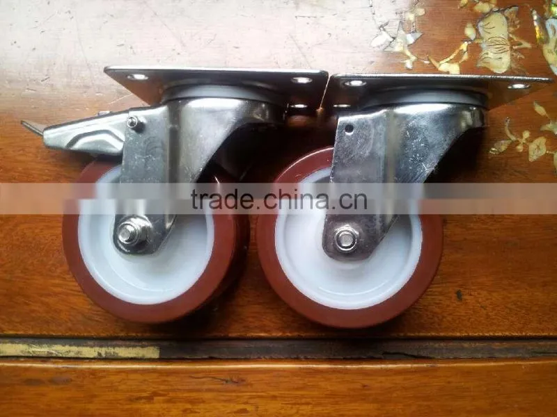 Flat free stainless steel swivel caster