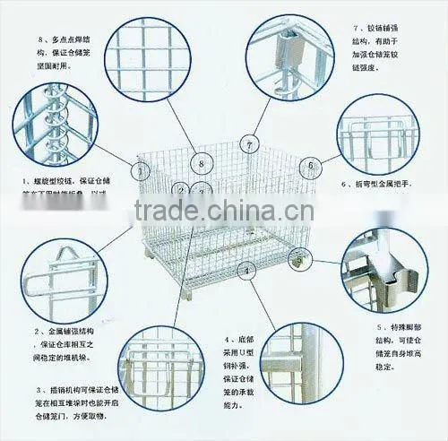 Foldable Rolling Metal Storage Cage