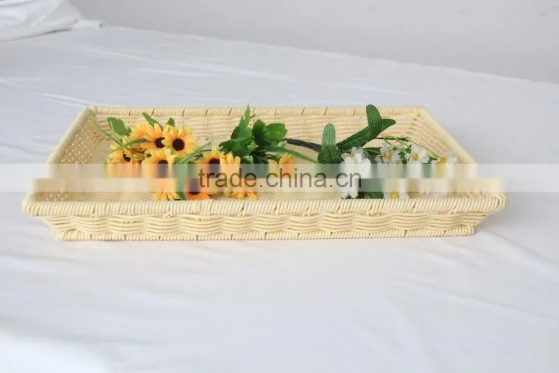 poly synthetic plastic woven baskets