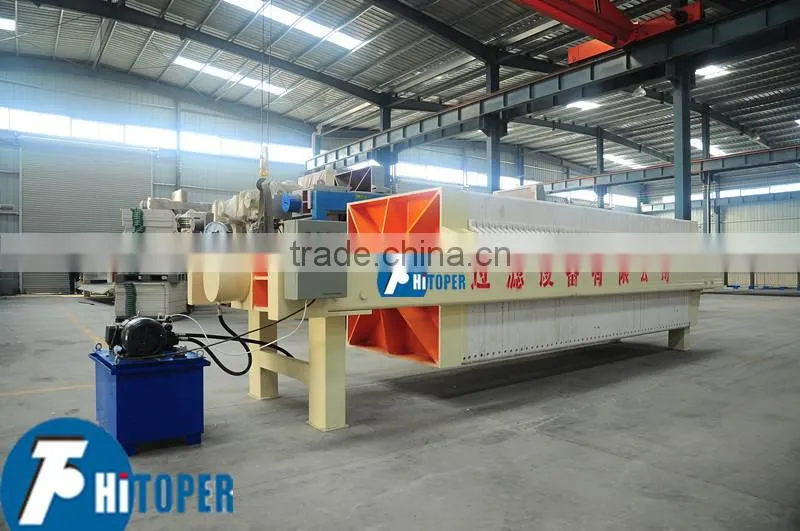 sludge drying process, recessed chamber filter press, once opened automatic filter press