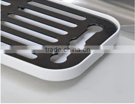 Kitchen Usage Bilayer Plastic Dish Rack For Dish Drying
