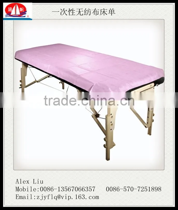 Environmental protection non-woven scroll bed sheet/one-time used non-woven fabric bed sheet
