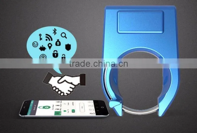 Intelligent Bluetooth Mobile Control Anti-theft Lock With Alarm, Smart Bicycle Horseshoe Lock Aluminum Alloy Waterproof