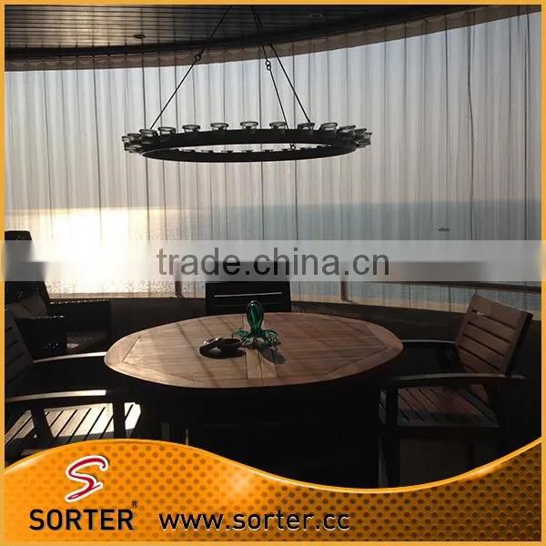 New design fashion decorative metal silver woven mesh curtain