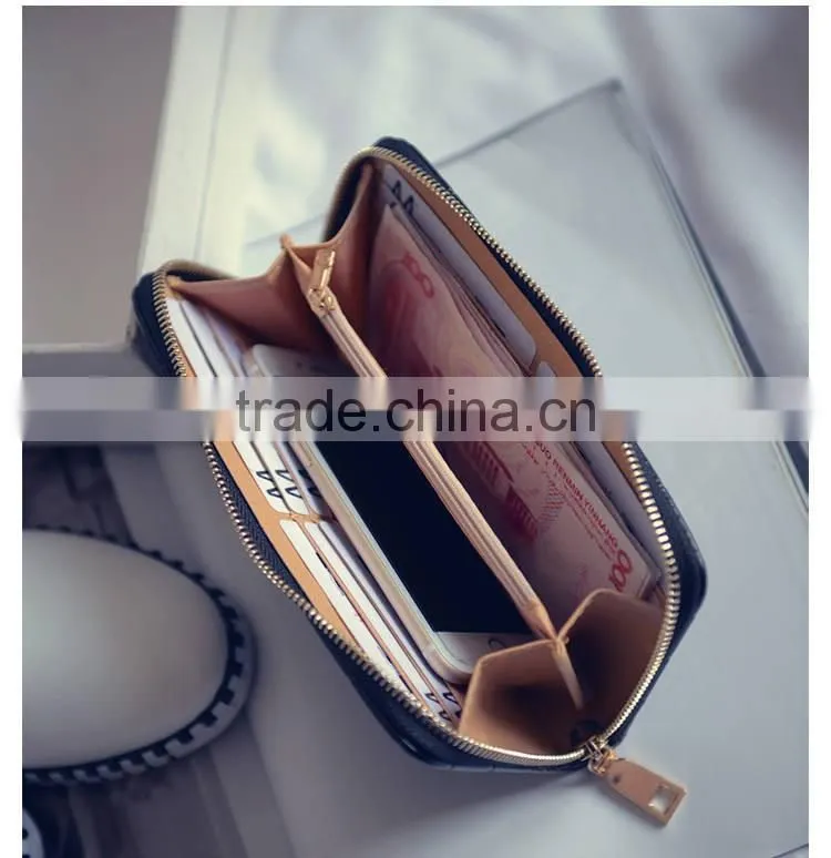 Women Long PU Leather 3 Fold Handbags Purses Clutch Wallet