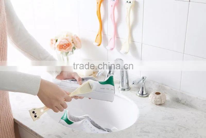 Cute cartoon cat shoe brush