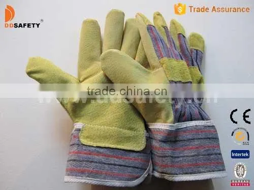 DDSAFETY Hot Sale Cheapest Pig Leather Safety Gloves