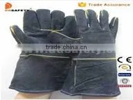 DDSAFETY Grey Welder Glove Western Safety Gloves Cheap Wholesale Cow Split Leather Gloves