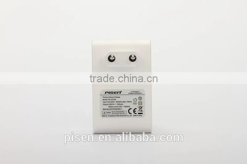 Pisen Stretchable 3.8V Foldable EU Plug Smart Automatically Identification Charger for Mobile Phone Mobile Phone Battery