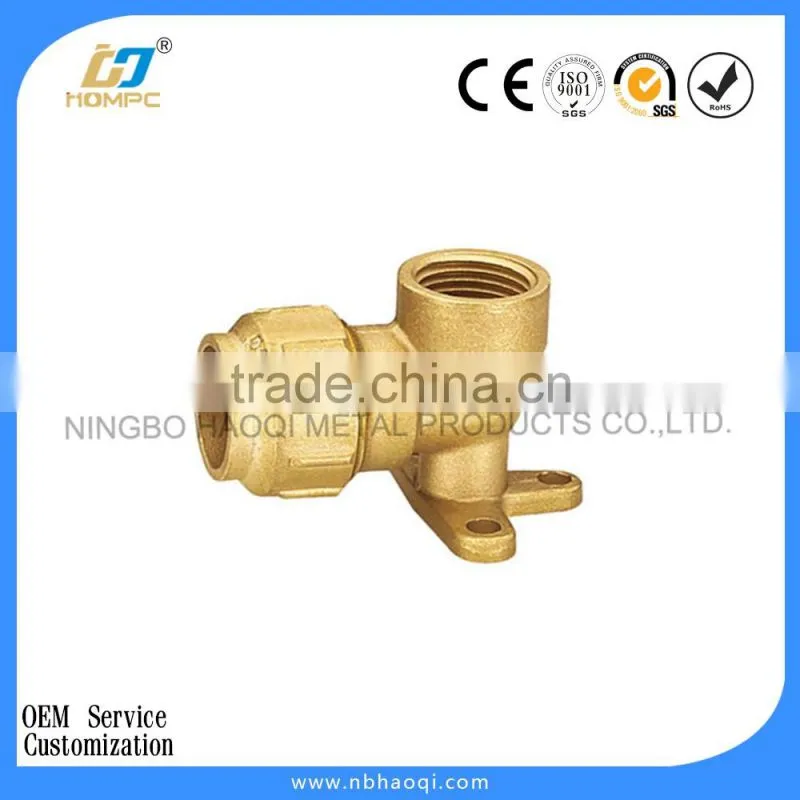 brass wall plate elbow Compression fitting